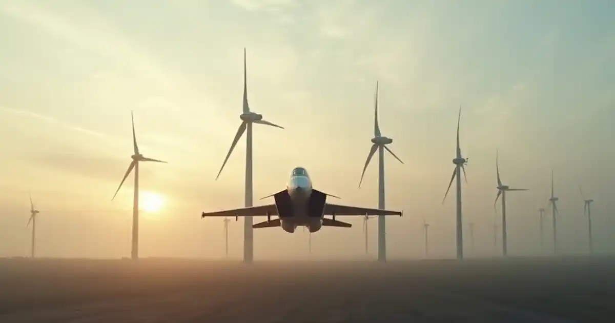 Kriegsfall Windparkangriff einer Suchoi SU-30 freepik ai