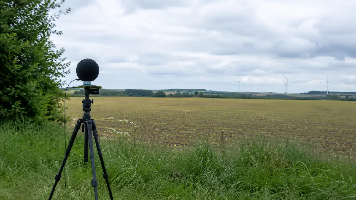 Messgerät in der Landschaft Messgerät in der Landschaft