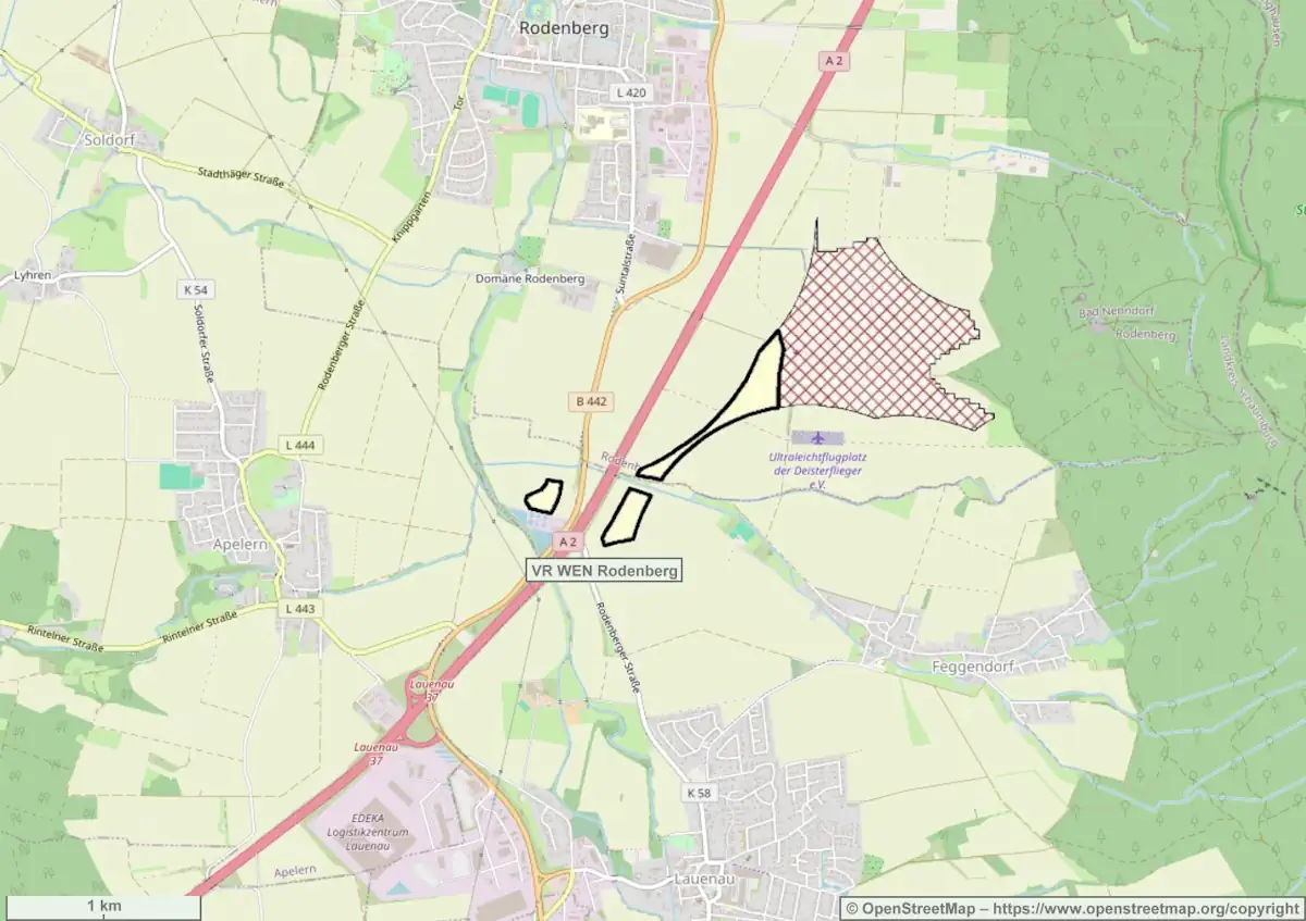 Potenzialflächen Windkraft Rodenberg