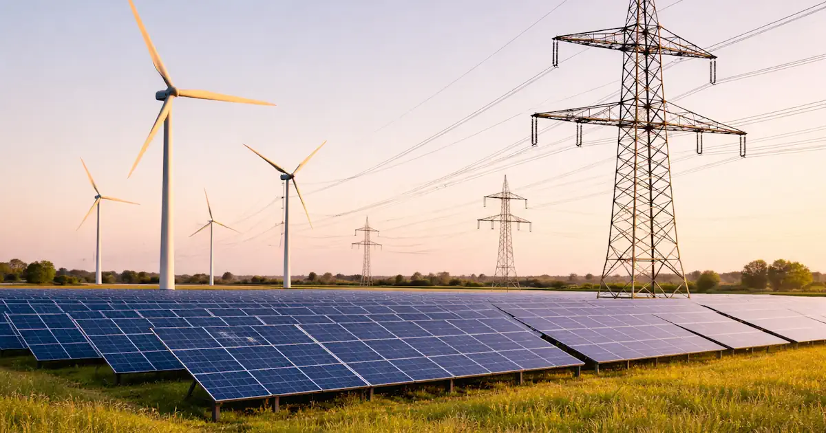 Windpark - Solarpark - Strommasten